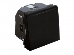 45127 SPM SAF EARTH SOC(SCHUKO)HOR SCREWL TERM LID-2MOD  