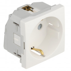 45129 SBM SAF EARTH SOC(SCHUKO)HOR APERT-2MOD MATTE WH  