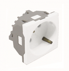 45132 SBR Q45 45x45 electrical outlet, mounted in a cradle, with protection, white  