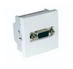 FEMALE HD15 SOCKET - 2 MOD WHITE  