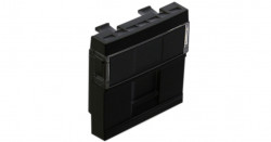 MODULE F/1 RJ45 CONNECTOR - 2 MOD MATTE BLACK  