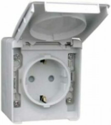 SAFETY EARTH SOCKET (SCHUKO TYPE) WHITE  