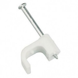 4mm clamp for cable, white (100 pcs)  