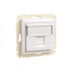 50441 SBM Viengubas laikiklis RJ45 lizdui, matinis baltas  