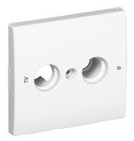 COV PLATE F/R-TV SOCK MULTIBRAND 2 OUTP WHITE  