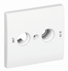 C.PLATE F/R TV-SAT SOCK MULTIBR 2 OUTP WHITE  
