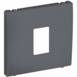 COV PLAT F/SINGLE RJ45 COMP SOCKETS GRAPHITE  