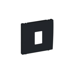 COV PLAT F/SINGLE RJ45 COMP SOCKETS MATTE BL  