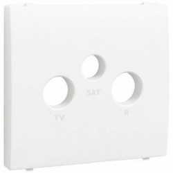 COVER PLATE FOR R-TV-SAT SOCKETS WHITE  