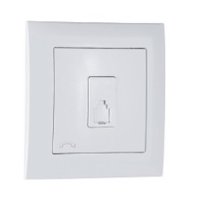 70252 CBR Telephone jack, 4-wire, white  