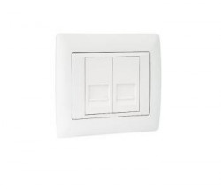 70450 SBR RJ45 Double socket, white  