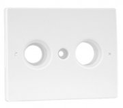COV PLATE F/R-TV SOCK MULTIBRAND 2 OUTP IVORY  