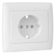 MONOBLOCK COVER F/SINGLE PHASE SOCKET WHITE  