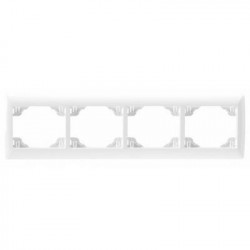 FOUR-GANG HORIZ FRAME WHITE  