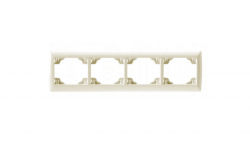 FOUR-GANG HORIZ FRAME IVORY  
