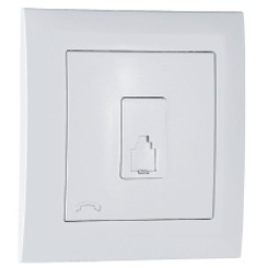 TELEPHONE SOCKET (4 COND) WHITE  