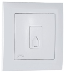 TELEPHONE SOCKET (4 COND) IVORY  