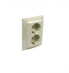 90332 CMF Divu ligzdu komplekts, montējams vienā kastē, 16A, ~250V, bēšs  