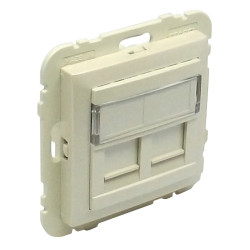 90442 SPE Dubultais turētājs RJ45 ligzdai, pērļu krāsā  