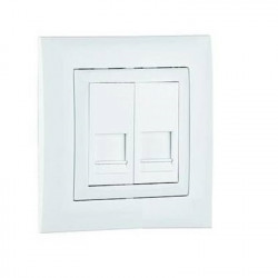 90450 SBR Divkāršs turētājs RJ45 ligzdai, balts  