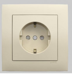 SAF COV PLAT F/EARTH SOCKET (SKO TYPE) IVORY  