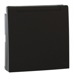 90634 TPM Cover Plate with Hinged Lid, black, IP44  