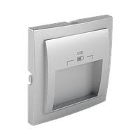 C PLATE DOUB USB CHARG TYPE A 20° OUTPUT WH  