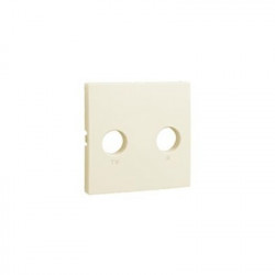 C.PLATE F/R TV-SAT SOCK MULTIBR 2 OUTP IVORY  