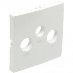 COVER PLATE FOR R-TV-SAT SOCKETS WHITE  