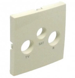 COVER PLATE FOR R-TV-SAT SOCKETS IVORY  