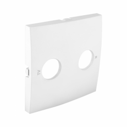 COVER PLATE FOR R - TV SOCKETS WHITE  
