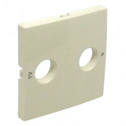 COVER PLATE FOR R - TV SOCKETS IVORY  