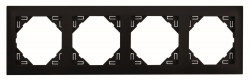 FOUR-GANG FRAME MATTE BLACK  