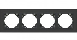 FOUR-GANG FRAME GRAY/GRAY  