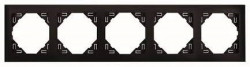 FIVE-GANG FRAME MATTE BLACK  