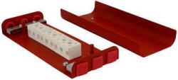 AWOP-925PP fire protection junction box metal, red, 9x2.5mm2, 190 x 30 x 80mm  