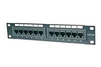 CAT5e 19" unshielded 12-port panel  