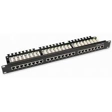 CAT5e 19" UTP 24 slots 1U panel, KELine  