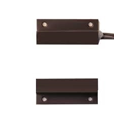 FM-102BR Adhesive magnetic contact, wires from the side, brown  