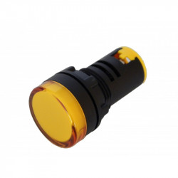 Yellow LED bulb, 24V, D22  