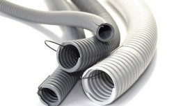 Flexible conduit with wire 20mm, RAL7035   