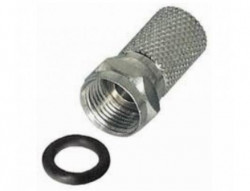 Plug F 6.0 mm with rubber (RG59)  