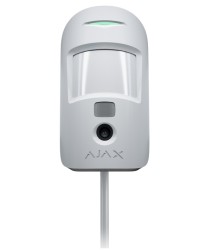 MotionCam Fibra Motion Detector with Photo Verification, 12m, 88.5°, PET 20kg, White, Ajax  