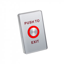 PBS-821A LED Piezoelectric Exit Button, Surface Mount, 114x70x16mm, 12-24V DC,  NO/NC, IP65  