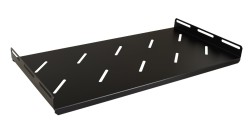 RAPS450 1U Shelf 250mm, 4 fixing points, non-adjustable, BLACK  