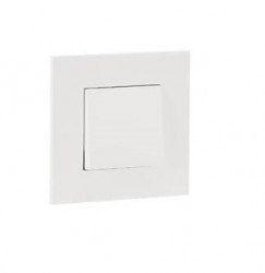 45127 SBM Safe Earth Socket (Schuko), Horizontal, Screwless Terminals, Lid, 2 Modules, Matte White  