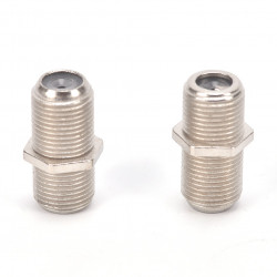 Straight F(F)-F(F) connector for coaxial cable  