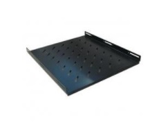 Universal 1U 19" shelf, stationary, 750mm deep, black, 25kg  