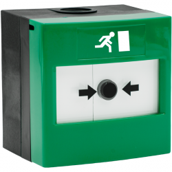 WRP2-G-11 ReSet Call Point double NO / NC, green, IP67  