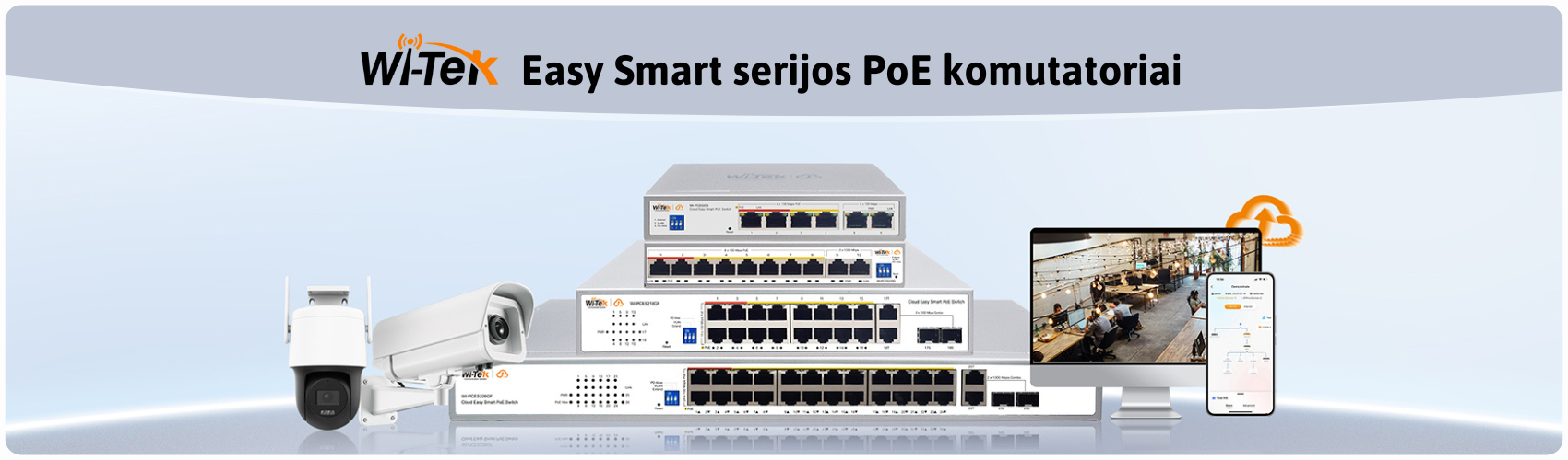 Wi-Tek Easy Smart serijos PoE komutatoriai 